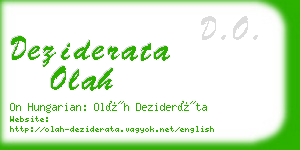 deziderata olah business card